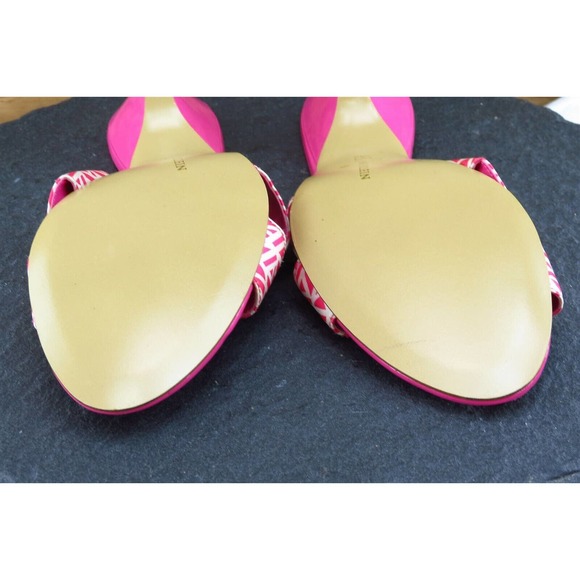 Anne Klein Sz 9 M Pink Slide Fabric Women Sandals - Picture 8 of 9